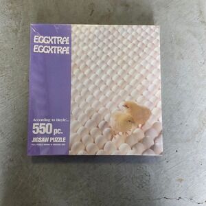 Hoyle Eggxtra Eggxtra 550 Piece Jigsaw Puzzle Vintage 1992 Eggs Chicks 8035 NEW‎